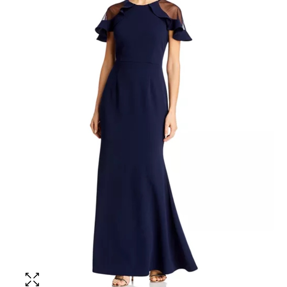 Eliza J
Mesh Ruffle Sleeve Mermaid Gown